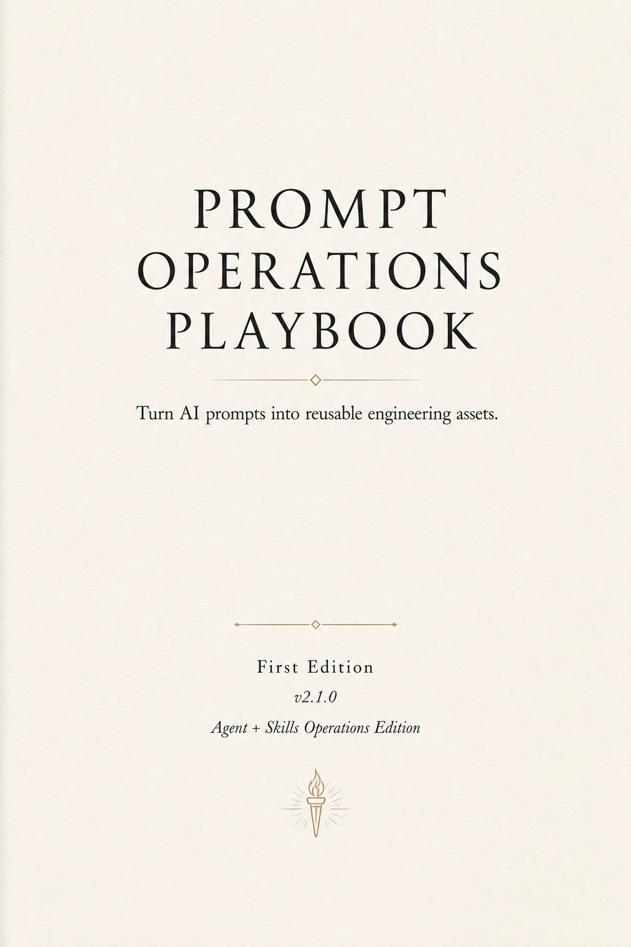 Prompt Operations Playbook inside title page